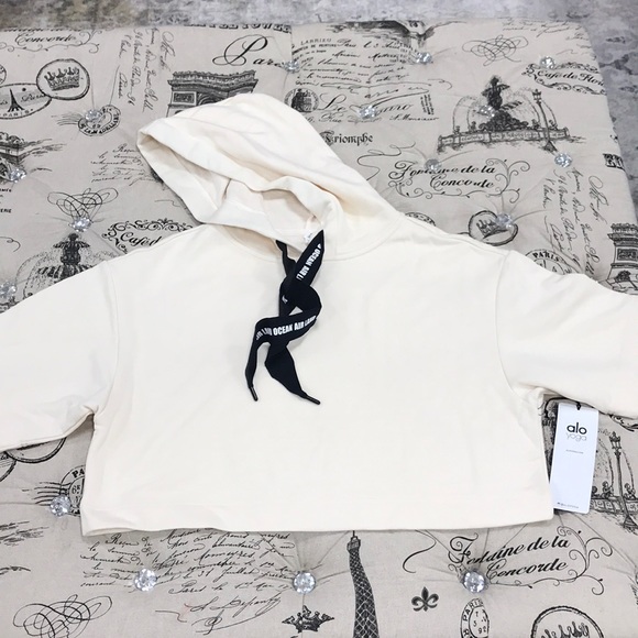 Alo Air Land Ocean Crop Hoodie - Picture 5 of 11